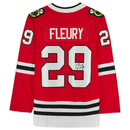 C.Blackhawks #29 Marc-Andre Fleury Blackhawks Fanatics Authentic Autographed Red Stitched American Hockey Jerseys CustomName