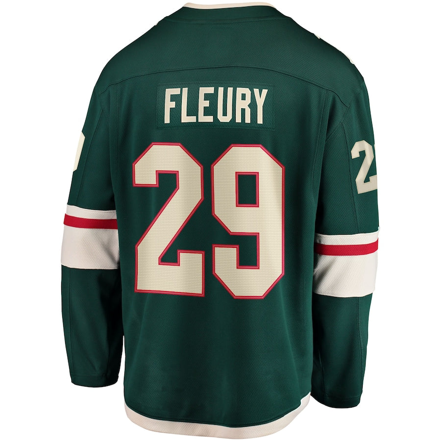 M.Wild #29 Marc-Andre Fleury Fanatics Branded Home Breakaway Player Jersey Green Stitched American Hockey Jerseys CustomName