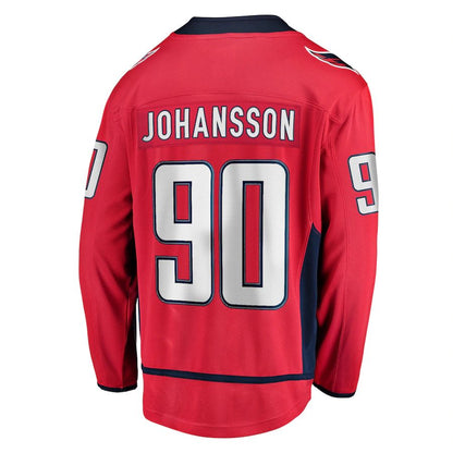 W.Capitals #90 Marcus Johansson Fanatics Branded Home Breakaway Player Jersey Red Stitched American Hockey Jerseys CustomName