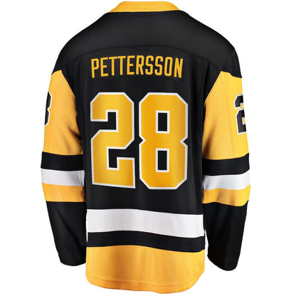 P.Penguins #28 Marcus Pettersson Fanatics Branded Home Breakaway Player Jersey Black Stitched American Hockey Jerseys CustomName