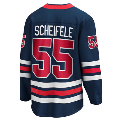 W.Jets #55 Mark Scheifele Fanatics Branded 2021-22 Alternate Premier Breakaway Player Jersey Navy Stitched American Hockey Jerseys CustomName