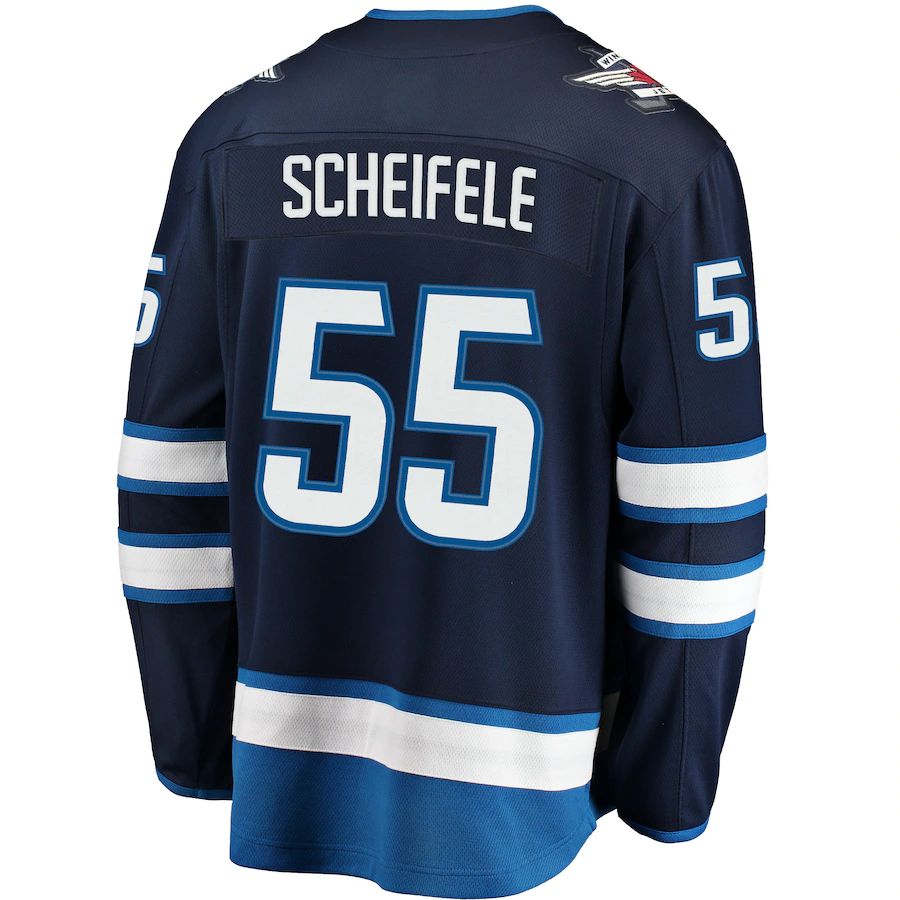 W.Jets #55 Mark Scheifele Fanatics Branded Breakaway Replica Jersey Navy Stitched American Hockey Jerseys CustomName