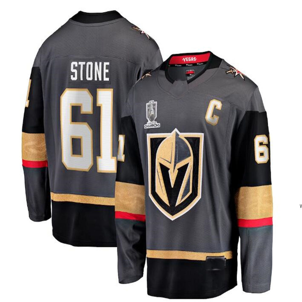 V.Golden Knights #61 Mark Stone Fanatics Branded 2023 Stanley Cup Champions Alternate Breakaway Player Jersey - Black Hockey Jerseys CustomName