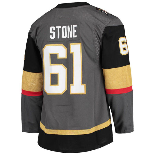 V.Golden Knights #61 Mark Stone Alternate Captain Patch Primegreen Authentic Pro Player Jersey Gray Alternate Jersey Hockey Jerseys CustomName