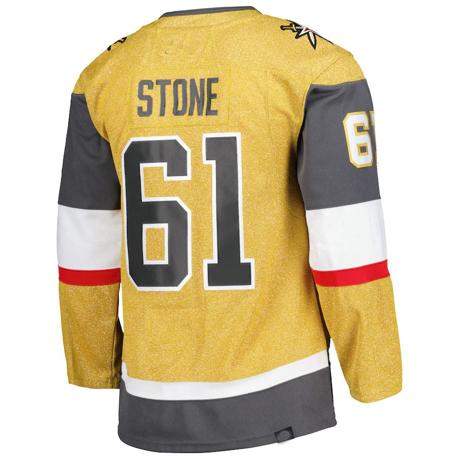 V.Golden Knights #61 Mark Stone Captain Patch Primegreen Authentic Pro Alternate Player Jersey Gold Alternate Jersey Hockey Jerseys CustomName