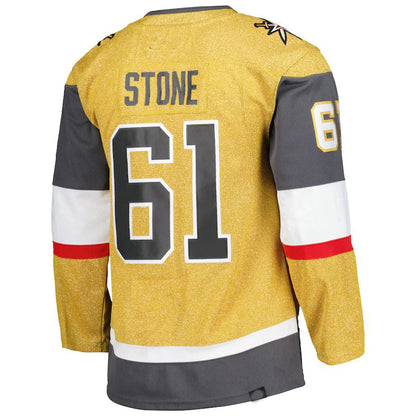 V.Golden Knights #61 Mark Stone Captain Patch Primegreen Authentic Pro Alternate Player Jersey Gold Alternate Jersey Hockey Jerseys CustomName