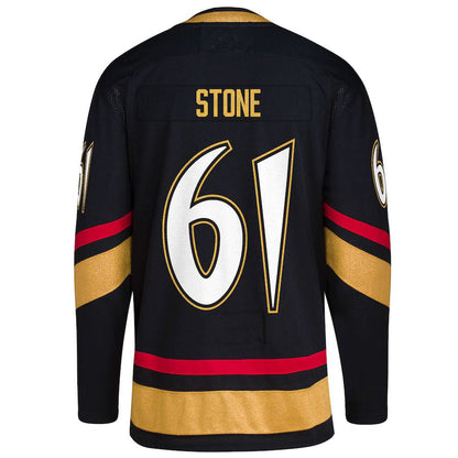 V.Golden Knights #61 Mark Stone Reverse Retro 2.0 Authentic Player Jersey Black Alternate Jersey Hockey Jerseys CustomName