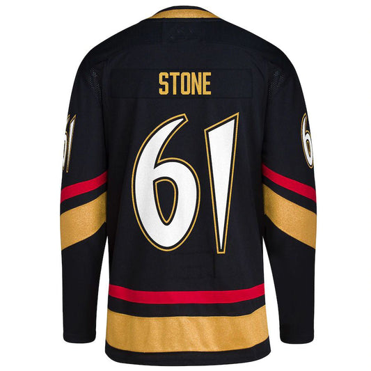 V.Golden Knights #61 Mark Stone Reverse Retro 2.0 Authentic Player Jersey Black Alternate Jersey Hockey Jerseys CustomName
