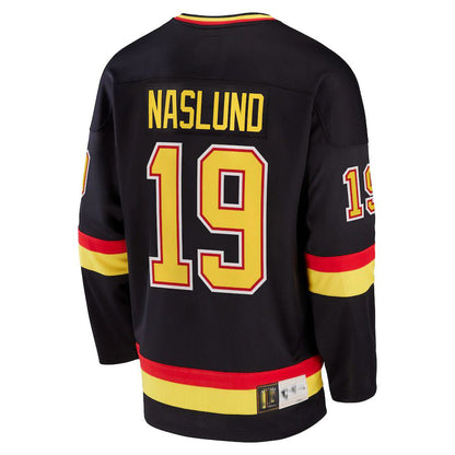V.Canucks #19 Markus Naslund Fanatics Branded Breakaway Retired Player Jersey Black Stitched American Hockey Jerseys CustomName