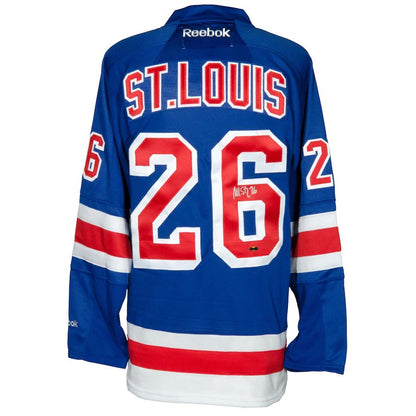 NY.Rangers #26 Martin St. Louis Fanatics Authentic Autographed Reebok Blue Stitched American Hockey Jerseys CustomName