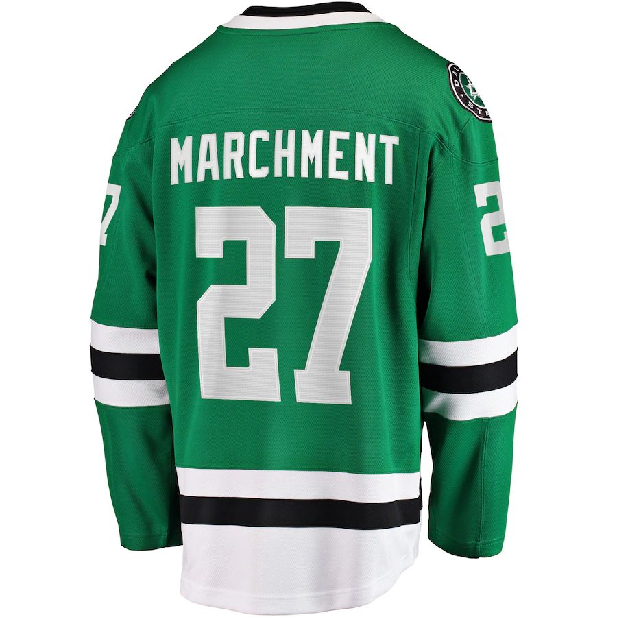D.Stars #27 Mason Marchment Fanatics Branded Home Breakaway Player Jersey Kelly Green Stitched American Hockey Jerseys CustomName