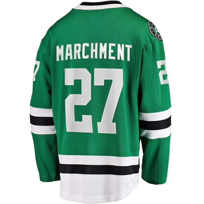 D.Stars #27 Mason Marchment Fanatics Branded Home Breakaway Player Jersey Kelly Green Stitched American Hockey Jerseys CustomName