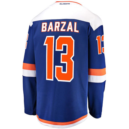 NY.Islanders #13 Mathew Barzal Fanatics Branded Alternate Breakaway Jersey Royal Stitched American Hockey Jerseys CustomName