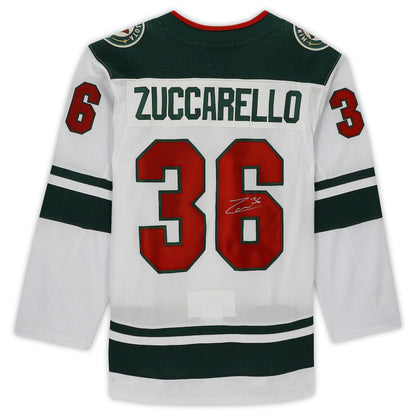 M.Wild #36 Mats Zuccarello Fanatics Authentic Autographed Jersey White Stitched American Hockey Jerseys CustomName