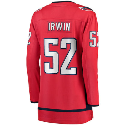 W.Capitals #52 Matt Irwin Fanatics Branded Home Breakaway Player Jersey Red Stitched American Hockey Jerseys CustomName