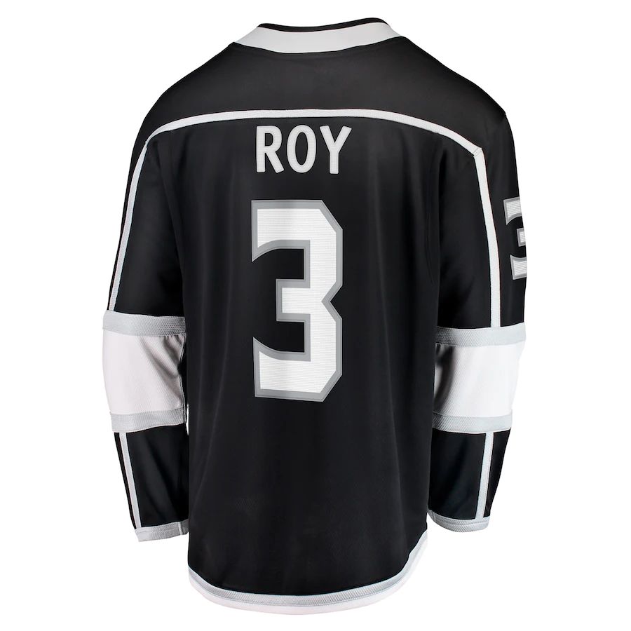 LA.Kings #3 Matt Roy Fanatics Branded Home Breakaway Player Jersey  Black Stitched American Hockey Jerseys CustomName