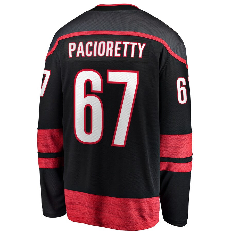 C.Hurricanes #67 Max Pacioretty Fanatics Branded Home Breakaway Player Jersey Black Stitched American Hockey Jerseys CustomName