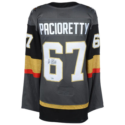 V.Golden Knights #67 Max Pacioretty Fanatics Authentic Autographed Black Gray Hockey Jerseys CustomName