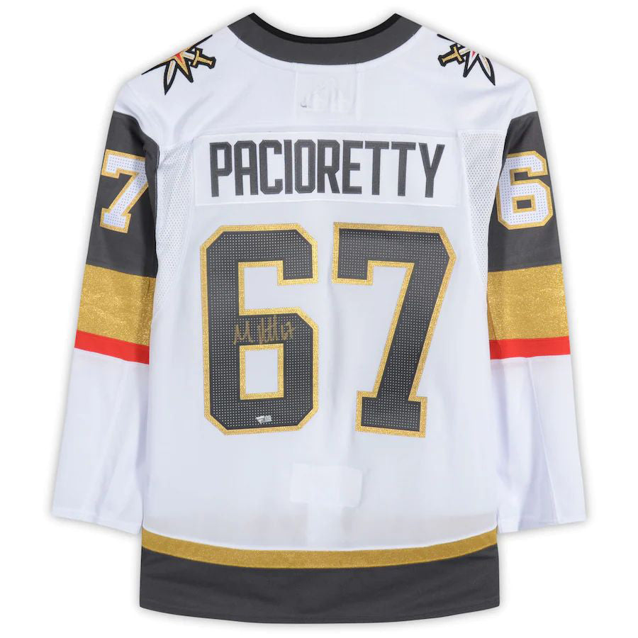 V.Golden Knights #67 Max Pacioretty Fanatics Authentic Autographed White Authentic Jersey Hockey Jerseys CustomName