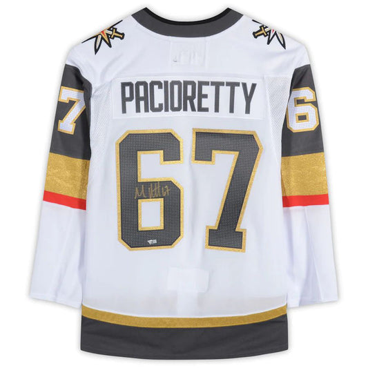 V.Golden Knights #67 Max Pacioretty Fanatics Authentic Autographed White Authentic Jersey Hockey Jerseys CustomName