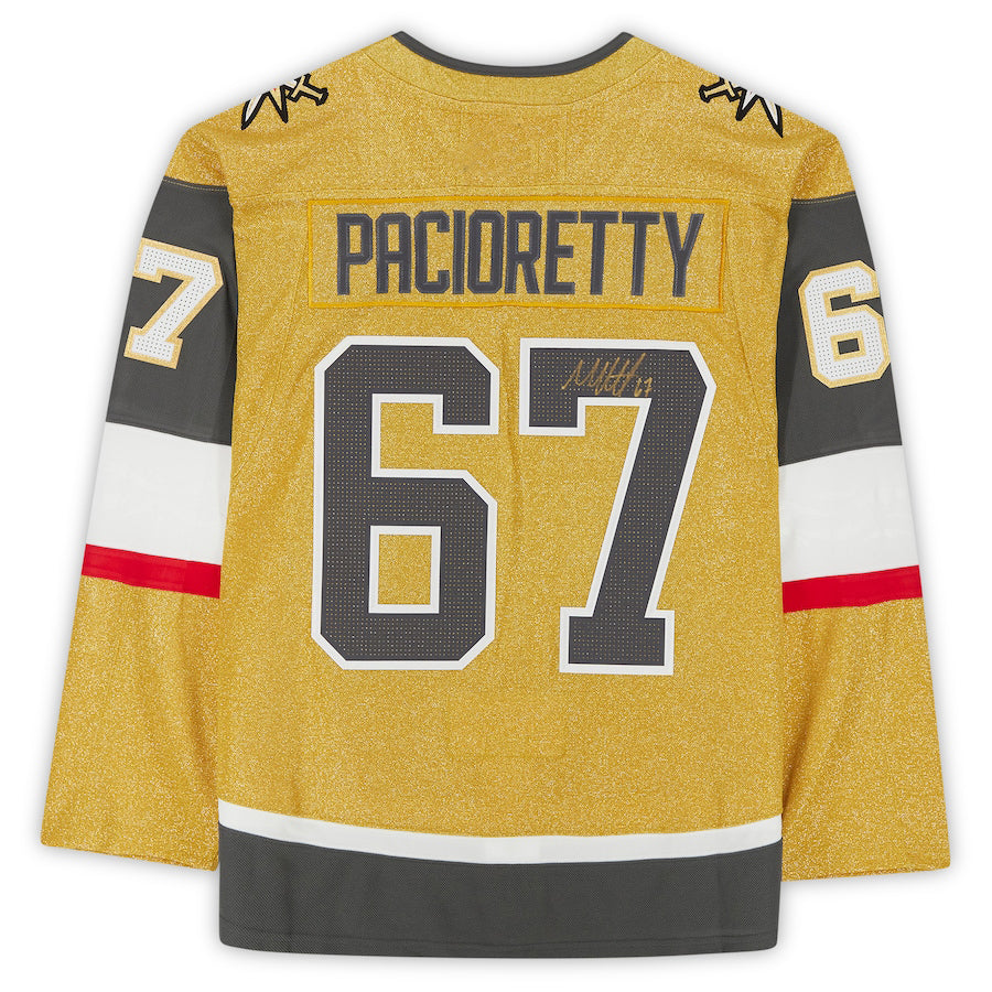 V.Golden Knights #67 Max Pacioretty Fanatics Authentic Autographed Gold Alternate Authentic Jersey Hockey Jerseys CustomName