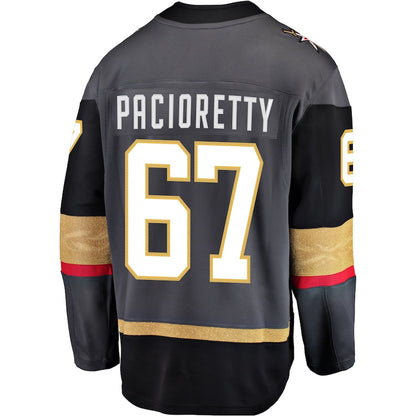 V.Golden Knights #67 Max Pacioretty Fanatics Branded Alternate Breakaway Player Jersey  Black Gray Hockey Jerseys CustomName