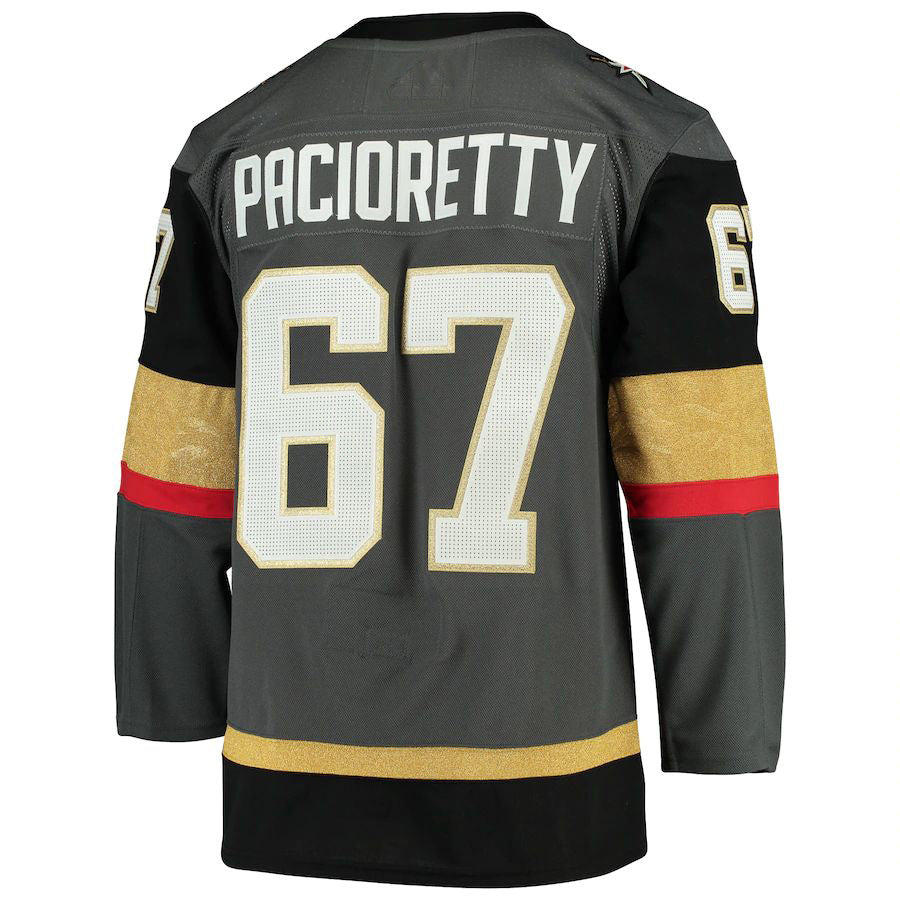 V.Golden Knights #67 Max Pacioretty Alternate Authentic Player Jersey Gray Hockey Jerseys CustomName