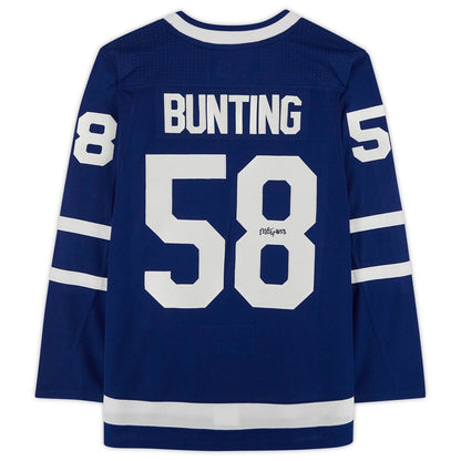 T.Maple Leafs #58 Michael Bunting Fanatics Authentic Autographed Jersey Blue Stitched American Hockey Jerseys CustomName