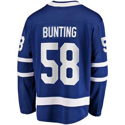 T.Maple Leafs #58 Michael Bunting Fanatics Branded Home Breakaway Player Jersey Blue Stitched American Hockey Jerseys CustomName