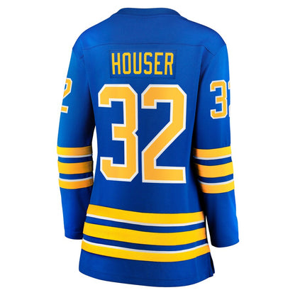 B.Sabres #32 Michael Houser Fanatics Branded Home Breakaway Jersey  Royal Stitched American Hockey Jerseys CustomName
