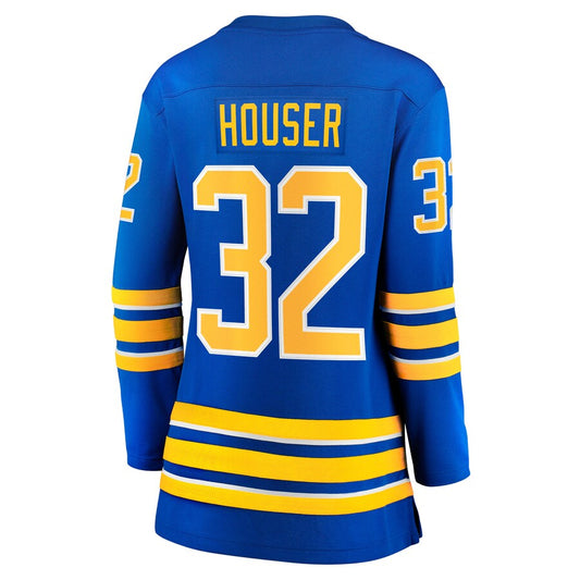 B.Sabres #32 Michael Houser Fanatics Branded Home Breakaway Jersey  Royal Stitched American Hockey Jerseys CustomName