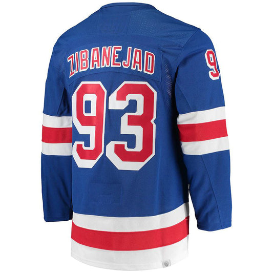 NY.Rangers #93 Mika Zibanejad Home Primegreen Authentic Pro Player Jersey Blue Stitched American Hockey Jerseys CustomName