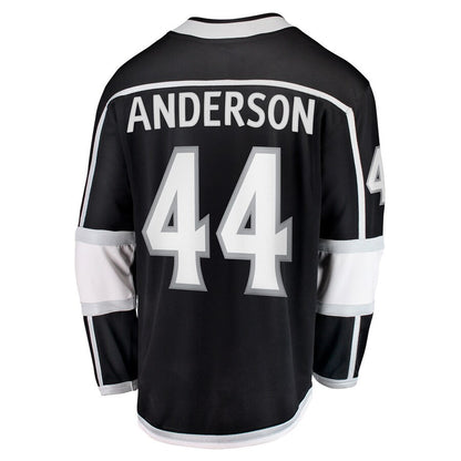 LA.Kings #44 Mikey Anderson Fanatics Branded Home Breakaway Player Jersey Black Stitched American Hockey Jerseys CustomName