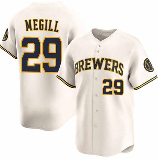 Milwaukee Brewers #29 Trevor Megill Cream 2025 Limited Stitched Baseball Jersey