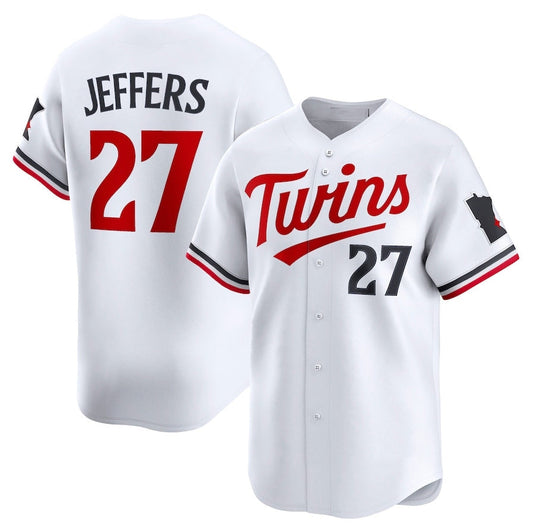 Minnesota Twins #27 Ryan Jeffers Home Limited Player Jersey - White Stitched Baseball Jersey