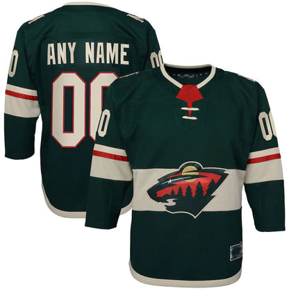 Custom M.Wild Home Premier Jersey Green Stitched American Hockey Jerseys CustomName