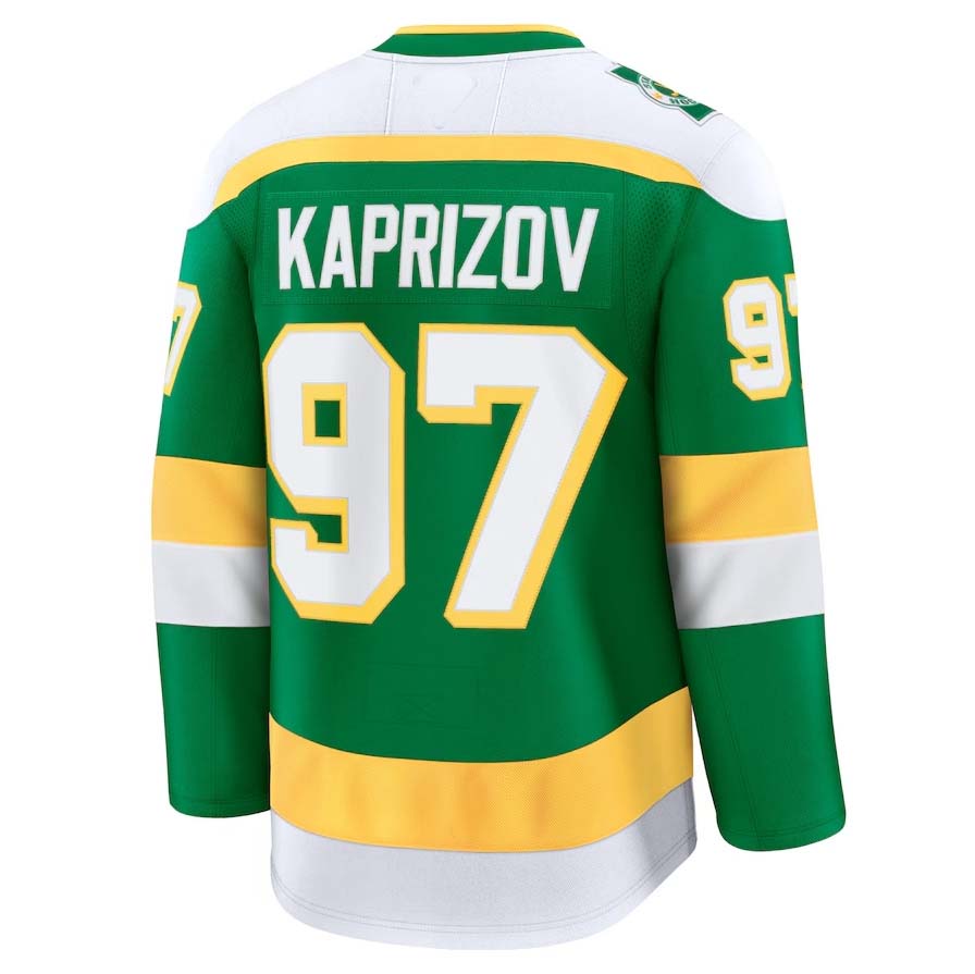 M.Wild #97 Kirill Kaprizov Fanatics Alternate Premier Breakaway Player Jersey - Green Stitched American Hockey Jerseys CustomName