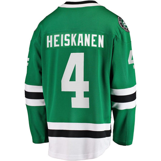 D.Stars #4 Miro Heiskanen Fanatics Branded Team Color Breakaway Player Jersey Kelly Green Stitched American Hockey Jerseys CustomName