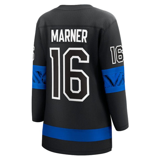 T.Maple Leafs #16 Mitchell Marner Fanatics Branded Alternate Premier Breakaway Reversible Player Jersey Black Stitched American Hockey Jerseys CustomName
