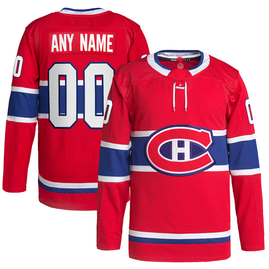 Custom M.Canadiens Home Primegreen Authentic Pro Jersey Red Stitched American Hockey Jerseys CustomName