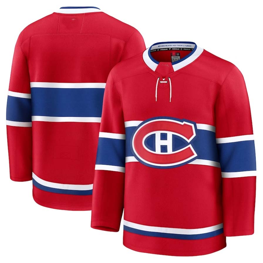 M.Canadiens Fanatics Home Premium Jersey - Red Stitched American Hockey Jerseys CustomName