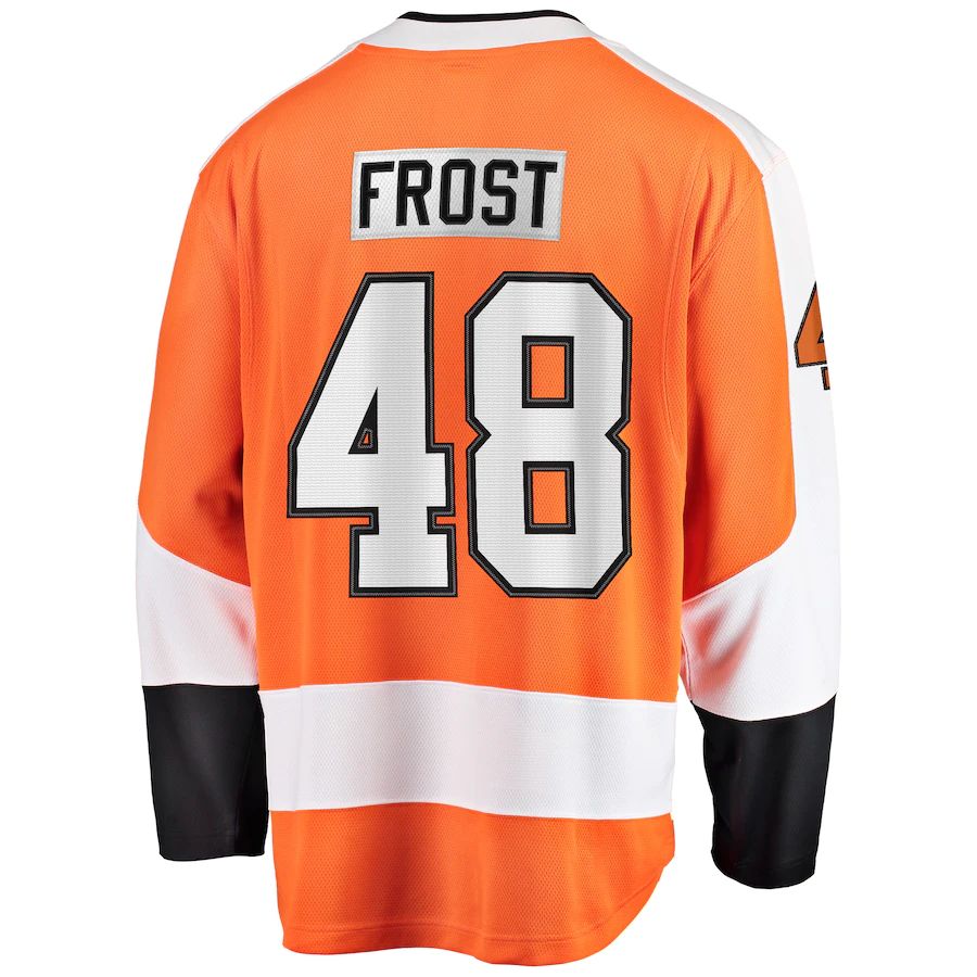 P.Flyers #48 Morgan Frost Fanatics Branded Breakaway Player Jersey Orange Stitched American Hockey Jerseys CustomName