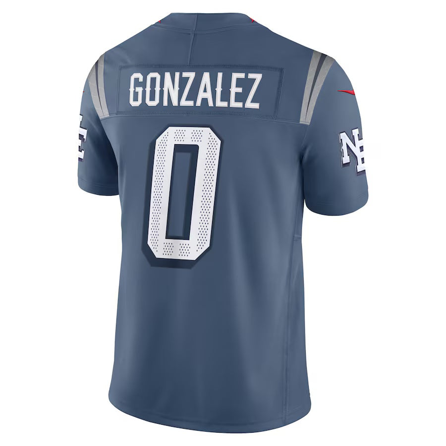 NE.Patriots #0 Christian Gonzalez 2025 Rivalries Collection Limited Jersey-CustomName - Storm Blue Stitched American Football Jersey-CustomName