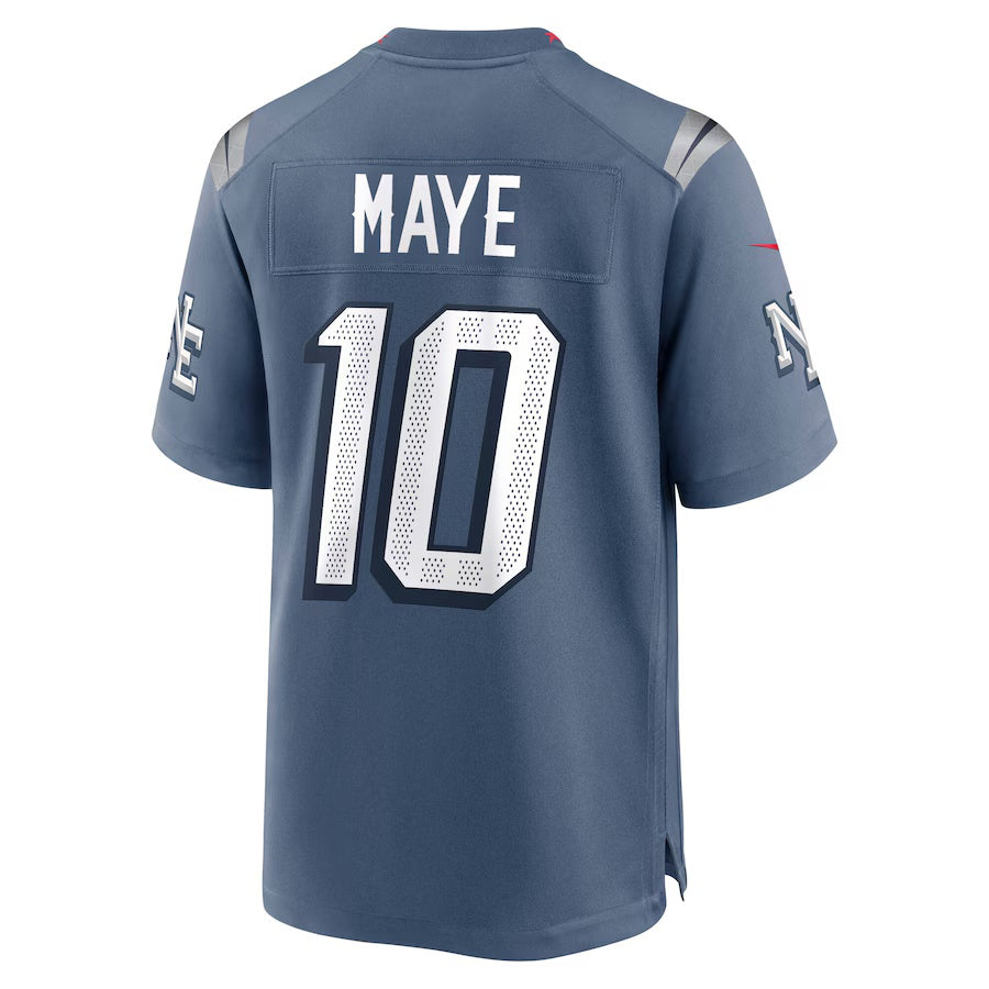 NE.Patriots #10 Drake Maye 2025 Rivalries Collection Game Jersey-CustomName - Storm Blue Stitched American Football Jersey-CustomName