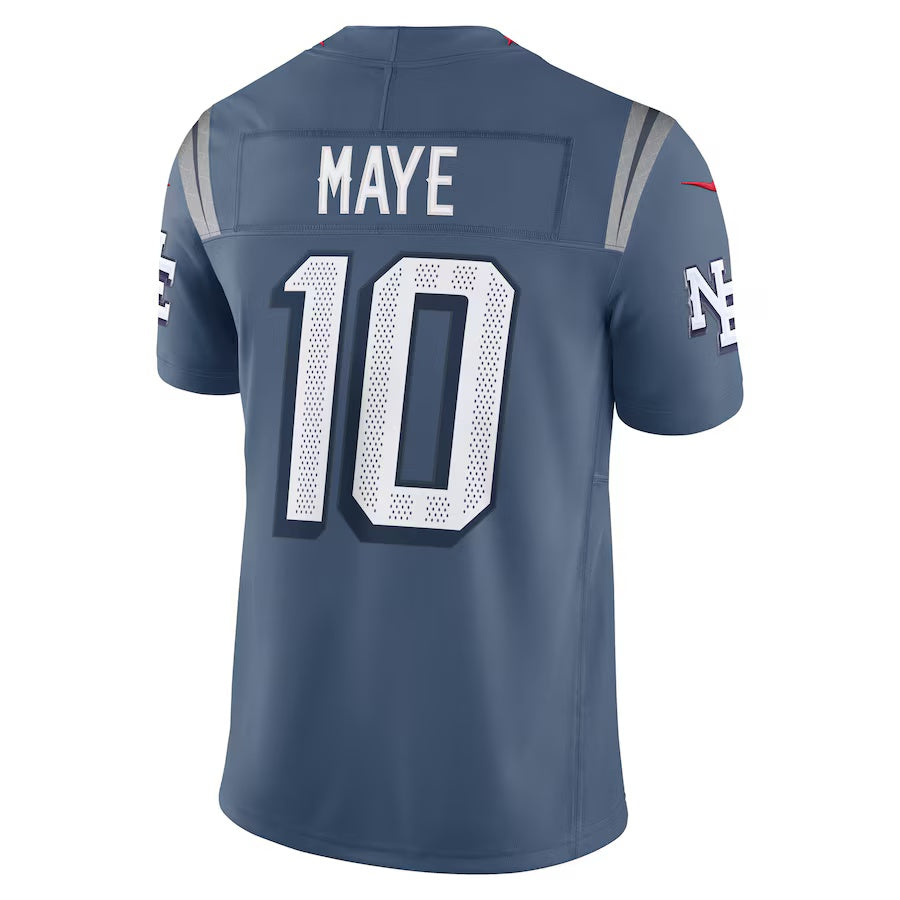 NE.Patriots #10 Drake Maye 2025 Rivalries Collection Limited Jersey-CustomName - Storm Blue Stitched American Football Jersey-CustomName