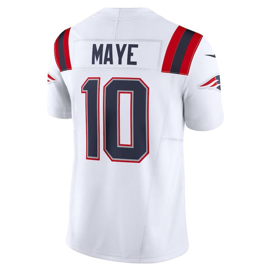 NE.Patriots #10 Drake Maye White Vapor F.U.S.E. Limited Stitched American Football Jerseys