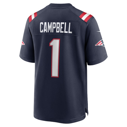 NE.Patriots #1 Will Campbell Navy 2025 Draft First Round Pick Game Stitched American Football Jerseys