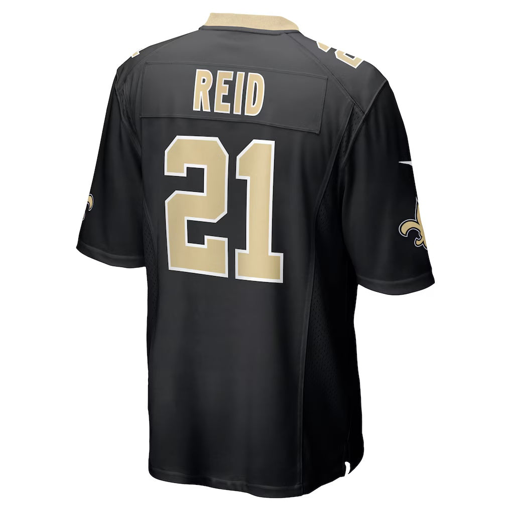 NO.Saints #21 Justin Reid Black Team Game Stitched American Football Jersey