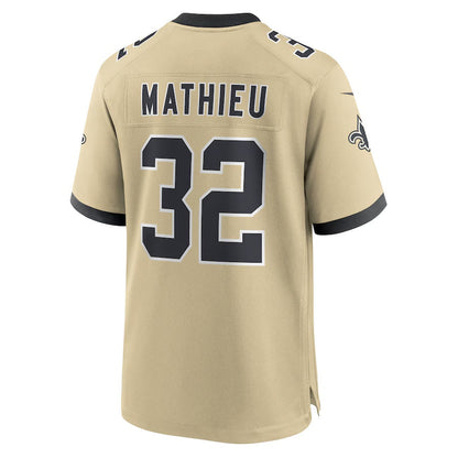 NO.Saints #32 Tyrann Mathieu Gold Gameday Golds Alternate Game Player Stitched American Football Jersey