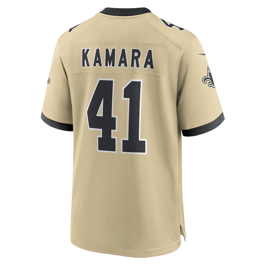 NO.Saints #41 Alvin Kamara Gold Gameday Golds Alternate Game Player Stitched American Football Jersey